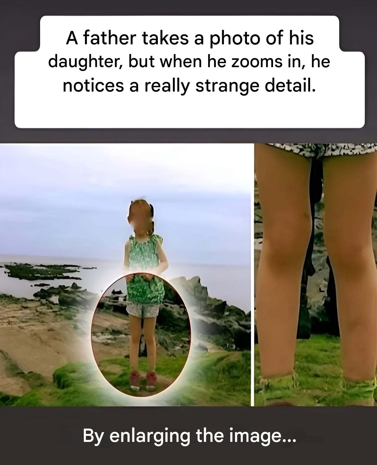 Un Pere Photographie Sa Fille Mais En Zoomant Il Decouvre Quelque Chose De Vraiment Etrange(1)