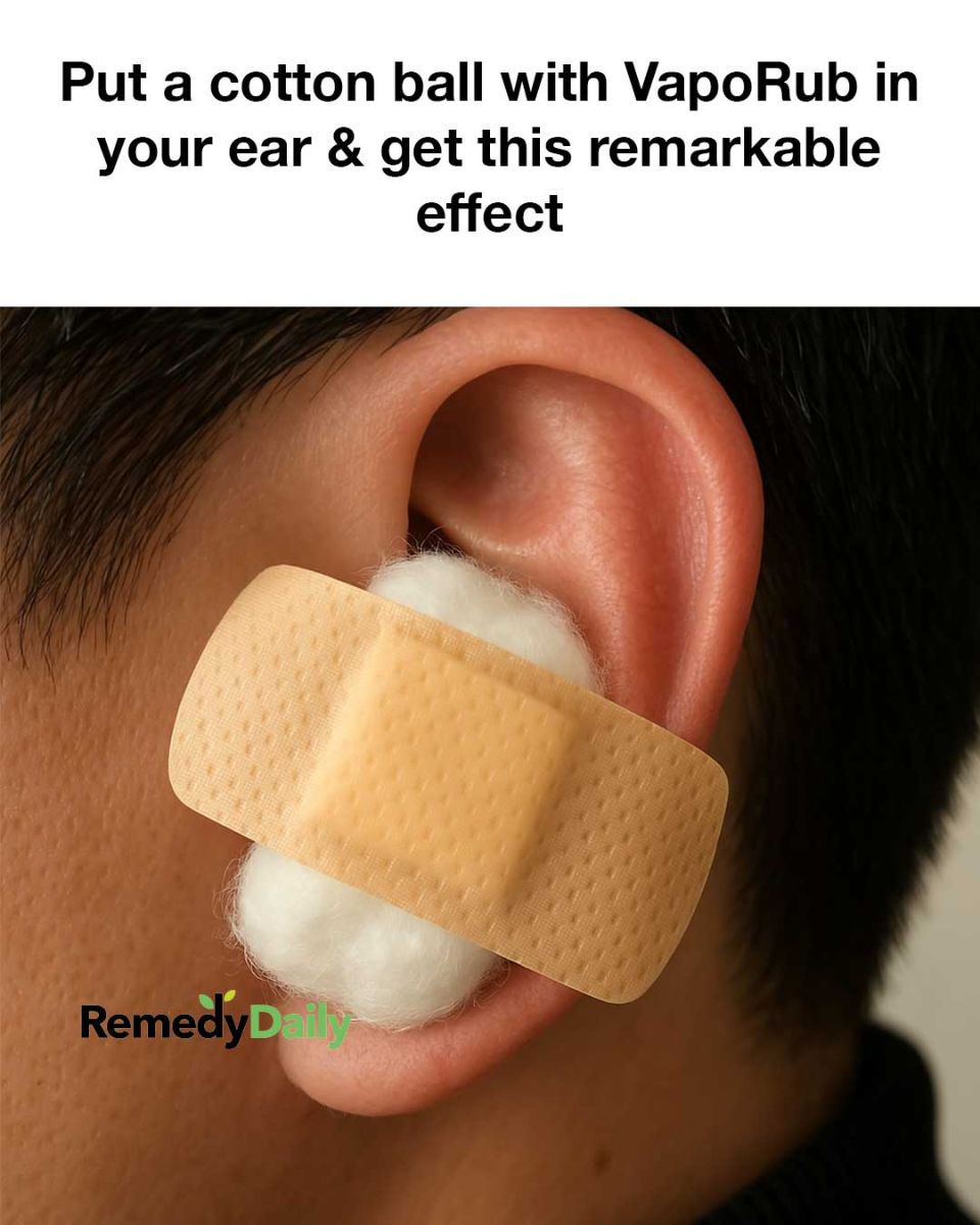 Place A Cotton Ball With Vaporub In Your Ear And Experience This Remarkable Effect