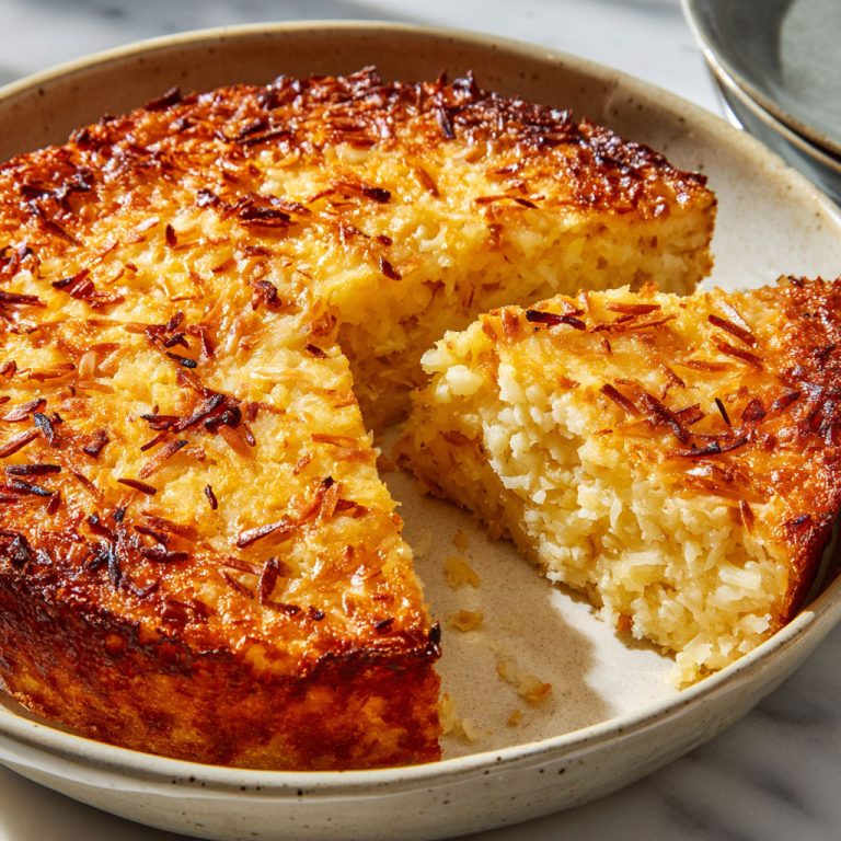Crustless Pineapple Coconut Pie